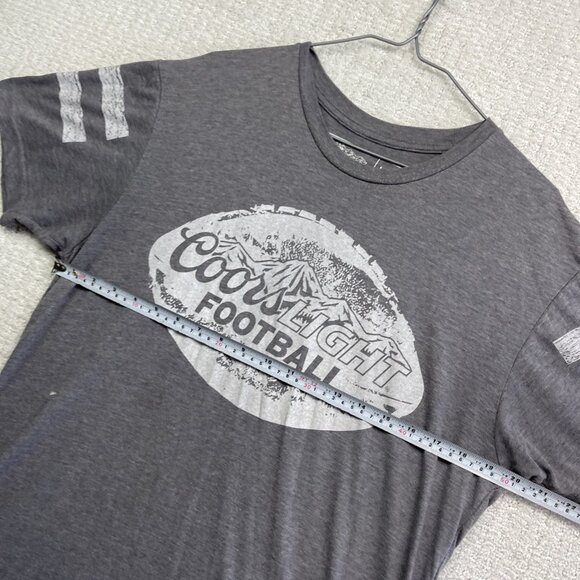 Coors Light Shirt Mens Large Gray Logo Beer Graphic Tee Football Heather Casual - Picture 8 of 15